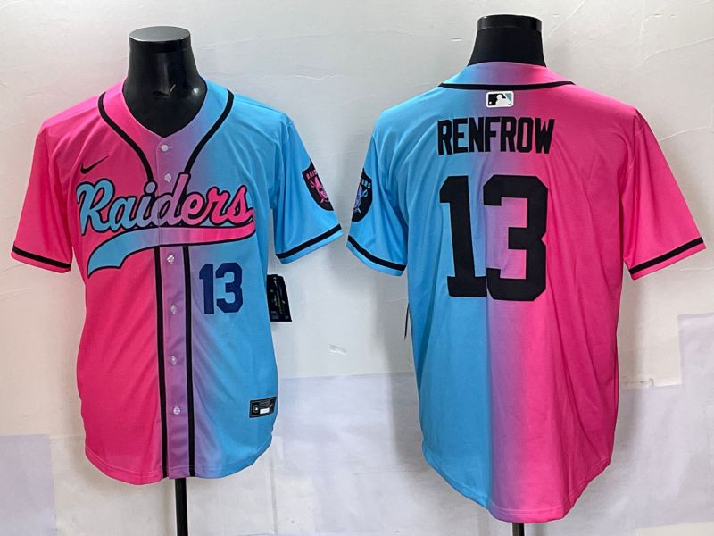 Men 2025 Oakland Raiders #13 Renfrow Blue pink Nike Limited NFL Jersey 002->los angeles rams->NFL Jersey